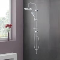 مسطرة دش عمود شاور دائري اللون كروم من ZINTH