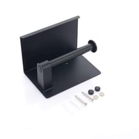 حامل مناديل مفرد أسود مطفي بتصميم عملي وأنيق لحمام...