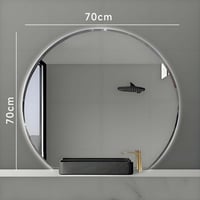 مراية 70سم دائري ليد LED ثلاثة الوان بنظام أضائة ت...