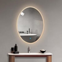 مراية بيضوي ليد LED ثلاثة الوان 150x70