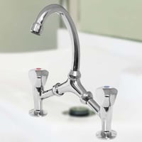 خلاط مطبخ أرضي كروم حار وبارد بمقبضين - ماركة ZINT...