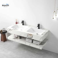 مغسلة ديكور بورسلان بلمسة رخامية قص ليزر حوضين 150...