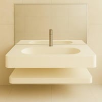 مغسلة ديكور كوريان 50x120 قص ليزر اوف وايت