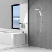 مسطرة دش عمود شاور دائري اللون كروم من ZINTH