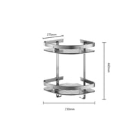 استاند زاوية دبل المنيوم مقاوم للصدا اللون رصاصي