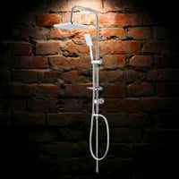 مسطرة دش عمود شاور مستطيل اللون كروم من ZINTH