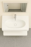 مغسلة ديكور كوريان 50x80 قص ليزر ابيض ناصع