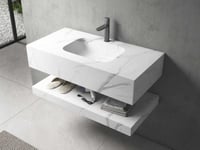 مغسلة ديكور بورسلان بلمسة رخامية 50x80 قص ليزر ابي...