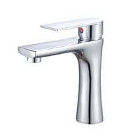 خلاط مغسلة نحاس حار بارد لون كروم ماركة ZINTH