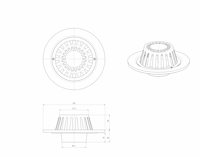 صفاية سطح دائرية ألمنيوم 20سم x 20سم مقاوم للصدأ و...