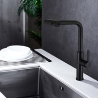 خلاط مطبخ نحاس سحاب مقاوم للصدأ لون اسود