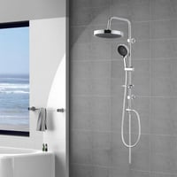 مسطرة دش عمود شاور دائري اللون كروم من ZINTH