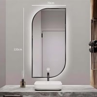 مراية 120x70 مستطيلة ليد LED ثلاثة الوان بنظام أضا...