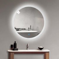 مراية دائري ليد LED ثلاثة الوان 80x80 بنظام اضاءة...