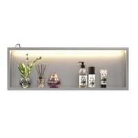 رف حمام ديكور 90x30 ستانلس ستيل مقاوم للصدأ- بتصمي...