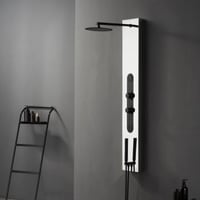 وحدة شاور جداري متكاملة لون كروم/ اسود ماركة ZINTH