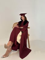 عباية تخرج برغندي 2026