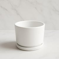 مركن خزفي أبيض - حجم صغير