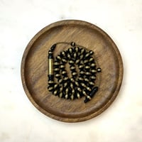 مسباح خشب الابانوس مجدول نحاس