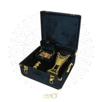 شنطة كبير مخمل فاخر عود ودهن مع مبخرة ( قبل التعبئ...