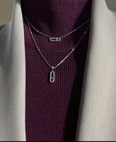 سلسال ميسيكا مع الحلق ذهبي-فضي