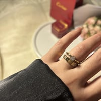 خاتم كارتير كبلز ذهبي فضي