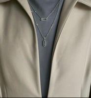 سلسال ميسيكا مع الحلق ذهبي-فضي