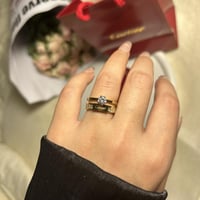 خاتم كارتير كبلز ذهبي فضي