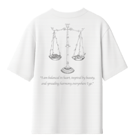 تيشيرت اوفر سايز - برج الميزان للجنسين - قطن 100٪