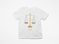 تيشيرت أطفال برج الميزان – قطن 100٪ – مطبوع بالألو...