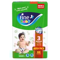 حفاضات بيبي فاين رقم3 68حبة