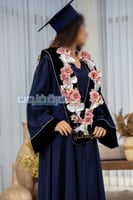 طقم عباية تخرج كحلي ومخمل اسود