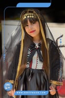 فستان اسود بتصميم السدو التراثي ( بناتي )