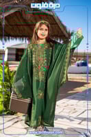 ثوب النشل النجدي بناتي ( أخضر )