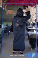 فروه شتوية أسود مع تطريز السدو