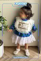 فستان رمضاني شالكي أزرق ( بناتي )