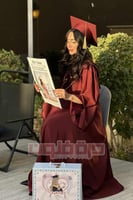 طقم عباية تخرج عنابي