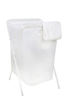 سلة غسيل مع حامل أبيض 41x43x64 سنتيمتر