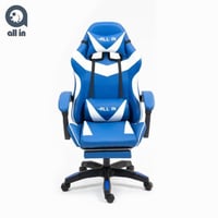 كرسي قيمنق رخيص ومريح للألعاب لون ازرق وابيض | ALL...