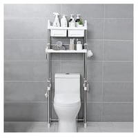 رف تخزين فوق المرحاض مع أدراج تخزين – ستانلس ستيل