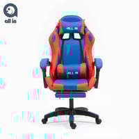 كرسي قيمنق دوار مريح لون أزرق و أورانج | ALL IN