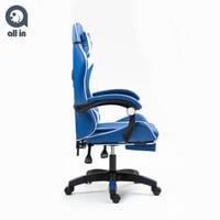 كرسي قيمنق رخيص ومريح للألعاب لون ازرق وابيض | ALL...