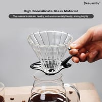 قمع ترشيح القهوة v60 - زجاجي مقاس 02