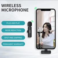 ميكروفون احترافي لاسلكي أسود