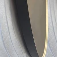 مرايا دائرية اطار اسود مع ليد قياس 70 سم