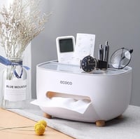 حامل مناديل مع صندوق تخزين