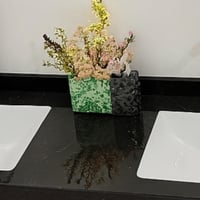 مغسلة حوضين أسود مع اضاءة ليد بورسلان قياس 150سم