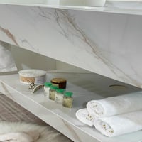 مغسلة رخام صناعي حوضين 120 سم بورسلان حجر رخامي لو...