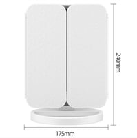 مرآة مكياج مضيئه قابلة للطي بثلاثة جوانب و ابعاد م...