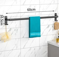 علاقة مناشف اسود 60 سم